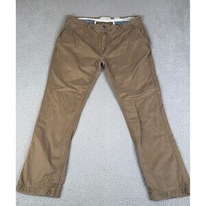 Fat Face Chino Pant Mens 42x30 Khaki Brown Coastal Chino Trousers Big Tall Twill
